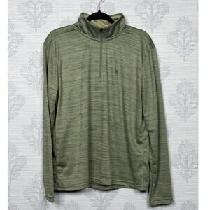 Spyder Men's Active Quarter-Zip Pullover in the color Spruce Green/Size-Medium